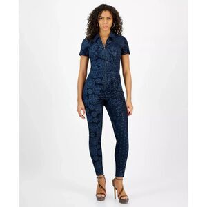 GUESS Women's Jumpsuit Jumpsuits Sz S Yuri Denim Blk/Blue